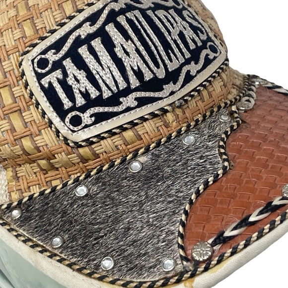 Tamaulipas Men’s/ Unisex Adjustable Embellished Embroidered  Mesh Snap Back Hat - Picture 5 of 9